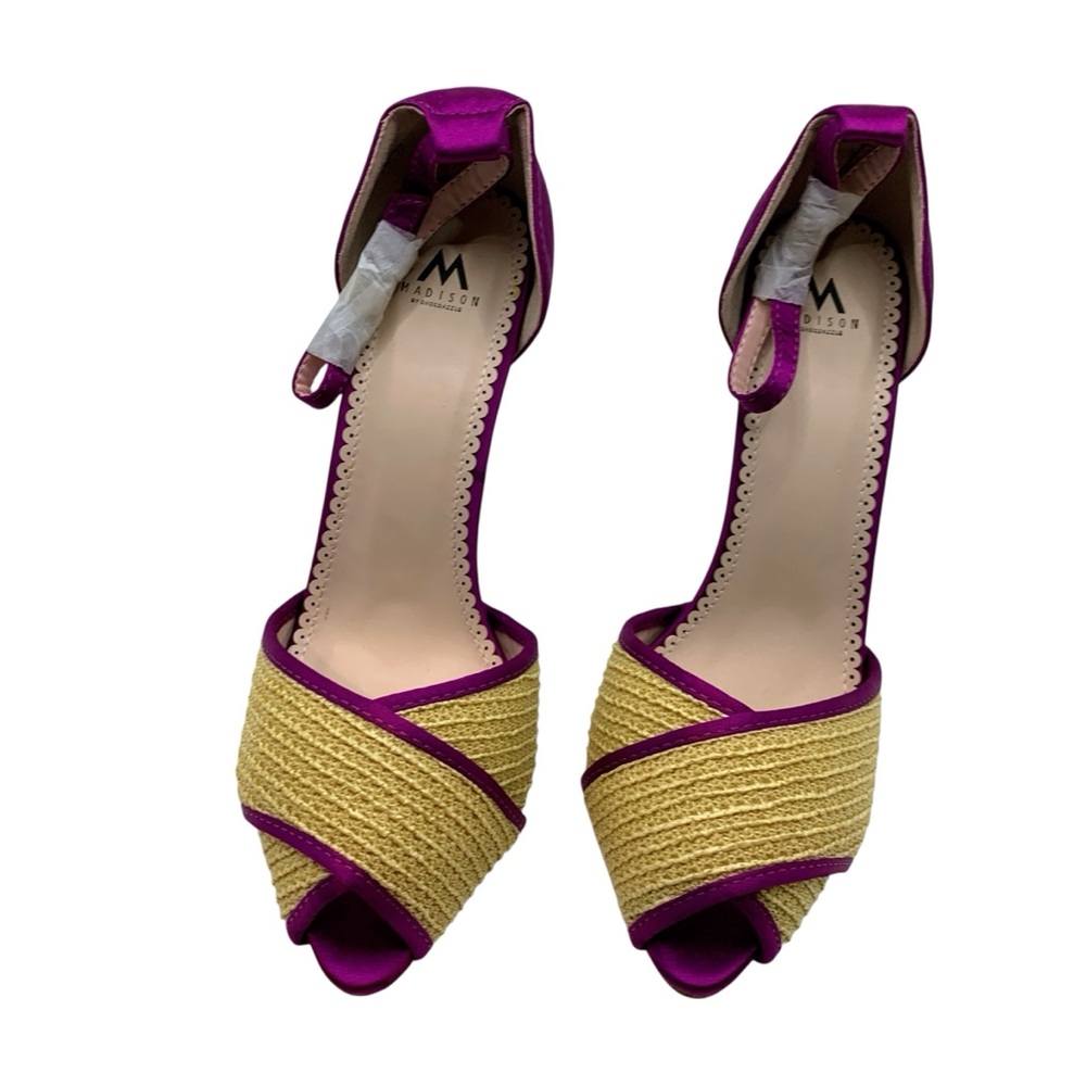 New! Madden Girl Purple and Tan  Stiletto Heels